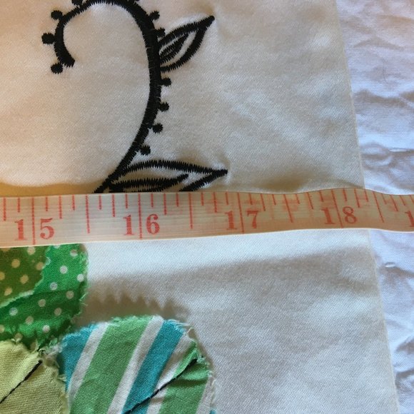 Heart & Soul Cotton White Green Skirt Applique Flowers Leaves Embroidered Size 5 - Picture 7 of 12